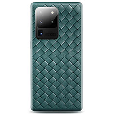 Funda Silicona Goma de Cuero Carcasa H05 para Samsung Galaxy S20 Ultra Verde