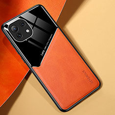 Funda Silicona Goma de Cuero Carcasa H05 para Xiaomi Mi 11 Lite 4G Naranja