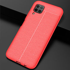 Funda Silicona Goma de Cuero Carcasa H06 para Huawei P40 Lite Rojo