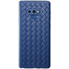 Funda Silicona Goma de Cuero Carcasa L01 para Samsung Galaxy Note 9 Azul