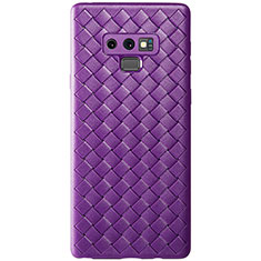 Funda Silicona Goma de Cuero Carcasa L01 para Samsung Galaxy Note 9 Morado