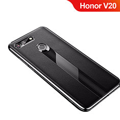 Funda Silicona Goma de Cuero Carcasa M01 para Huawei Honor V20 Negro