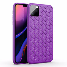 Funda Silicona Goma de Cuero Carcasa para Apple iPhone 11 Pro Morado