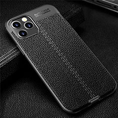 Funda Silicona Goma de Cuero Carcasa para Apple iPhone 12 Max Negro