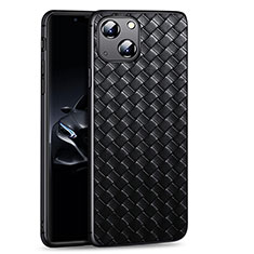 Funda Silicona Goma de Cuero Carcasa para Apple iPhone 14 Negro