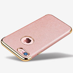 Funda Silicona Goma de Cuero Carcasa para Apple iPhone 8 Oro Rosa
