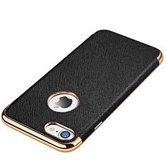 Funda Silicona Goma de Cuero Carcasa para Apple iPhone SE (2020) Negro