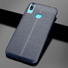 Funda Silicona Goma de Cuero Carcasa para Huawei Enjoy 9 Azul