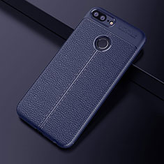 Funda Silicona Goma de Cuero Carcasa para Huawei Honor 9 Lite Azul