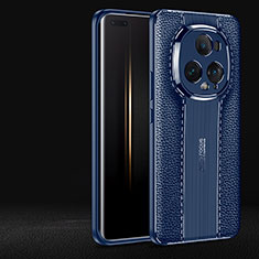 Funda Silicona Goma de Cuero Carcasa para Huawei Honor Magic5 Ultimate 5G Azul