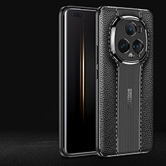 Funda Silicona Goma de Cuero Carcasa para Huawei Honor Magic5 Ultimate 5G Negro