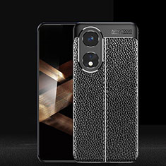Funda Silicona Goma de Cuero Carcasa para Huawei Honor X5 Plus Negro