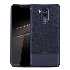 Funda Silicona Goma de Cuero Carcasa para Huawei Mate 20 Lite Azul