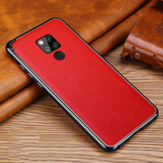 Funda Silicona Goma de Cuero Carcasa para Huawei Mate 20 X Rojo