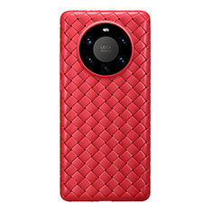 Funda Silicona Goma de Cuero Carcasa para Huawei Mate 40 Pro+ Plus Rojo