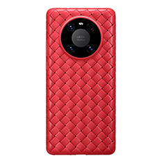 Funda Silicona Goma de Cuero Carcasa para Huawei Mate 40E 4G Rojo