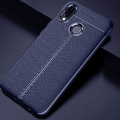 Funda Silicona Goma de Cuero Carcasa para Huawei Nova 3i Azul