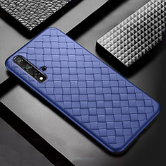 Funda Silicona Goma de Cuero Carcasa para Huawei Nova 5 Azul