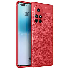 Funda Silicona Goma de Cuero Carcasa para Huawei Nova 8 Pro 5G Rojo