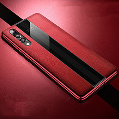 Funda Silicona Goma de Cuero Carcasa para Huawei P20 Pro Rojo
