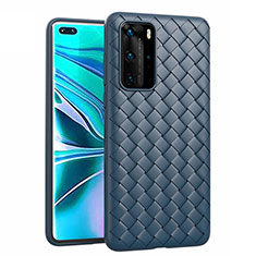 Funda Silicona Goma de Cuero Carcasa para Huawei P40 Pro Azul