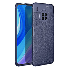 Funda Silicona Goma de Cuero Carcasa para Huawei Y9a Azul