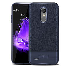 Funda Silicona Goma de Cuero Carcasa para LG K11 Azul