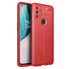 Funda Silicona Goma de Cuero Carcasa para OnePlus Nord N100 Rojo