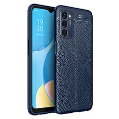 Funda Silicona Goma de Cuero Carcasa para Oppo A53s 5G Azul