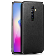 Funda Silicona Goma de Cuero Carcasa para Oppo Reno2 Negro