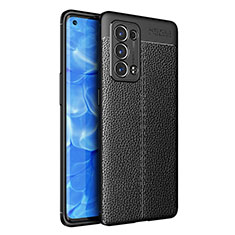 Funda Silicona Goma de Cuero Carcasa para Oppo Reno6 Pro 5G Negro