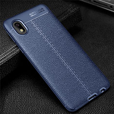 Funda Silicona Goma de Cuero Carcasa para Samsung Galaxy A01 Core Azul