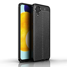 Funda Silicona Goma de Cuero Carcasa para Samsung Galaxy A03 Core Negro