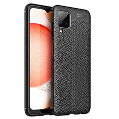 Funda Silicona Goma de Cuero Carcasa para Samsung Galaxy A12 5G Negro