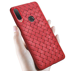 Funda Silicona Goma de Cuero Carcasa para Samsung Galaxy A90 5G Rojo