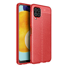 Funda Silicona Goma de Cuero Carcasa para Samsung Galaxy M32 4G Rojo
