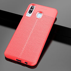 Funda Silicona Goma de Cuero Carcasa para Samsung Galaxy M40 Rojo