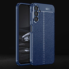 Funda Silicona Goma de Cuero Carcasa para Samsung Galaxy M44 5G Azul