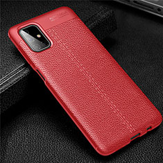 Funda Silicona Goma de Cuero Carcasa para Samsung Galaxy M51 Rojo