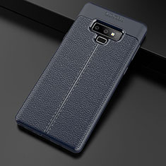 Funda Silicona Goma de Cuero Carcasa para Samsung Galaxy Note 9 Azul