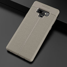 Funda Silicona Goma de Cuero Carcasa para Samsung Galaxy Note 9 Gris