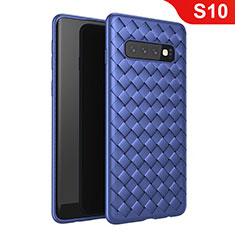 Funda Silicona Goma de Cuero Carcasa para Samsung Galaxy S10 Azul