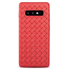 Funda Silicona Goma de Cuero Carcasa para Samsung Galaxy S10e Rojo