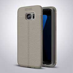 Funda Silicona Goma de Cuero Carcasa para Samsung Galaxy S7 Edge G935F Cian
