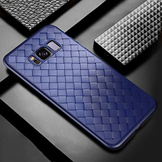 Funda Silicona Goma de Cuero Carcasa para Samsung Galaxy S8 Azul