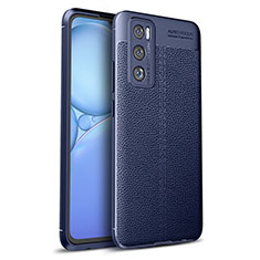 Funda Silicona Goma de Cuero Carcasa para Vivo V20 SE Azul