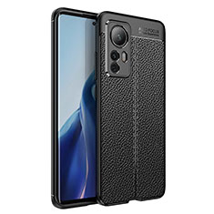 Funda Silicona Goma de Cuero Carcasa para Xiaomi Mi 12S 5G Negro