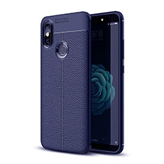 Funda Silicona Goma de Cuero Carcasa para Xiaomi Mi 6X Azul