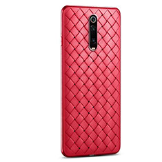 Funda Silicona Goma de Cuero Carcasa para Xiaomi Mi 9T Pro Rojo
