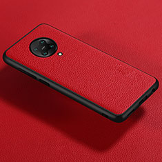 Funda Silicona Goma de Cuero Carcasa para Xiaomi Poco F2 Pro Rojo